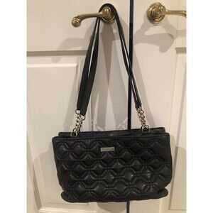 Kate Spade Black Quilted Pattern Shoulder Bag